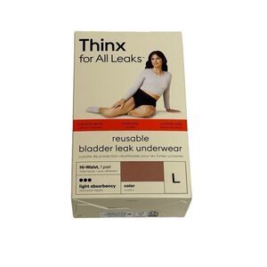 Thinx NWT nude reusable bladder leak underwear hi-waist size L